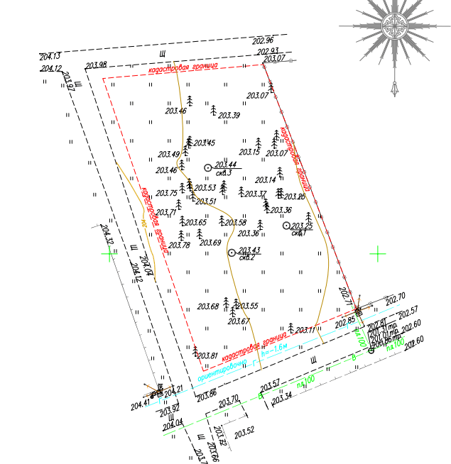 Топографический план масштаб 1500, Ясногорский-р-н